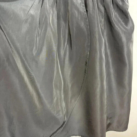 Pink Martini grey short sleeveless racerback dress elastic waist back overlap - Picture 3 of 7